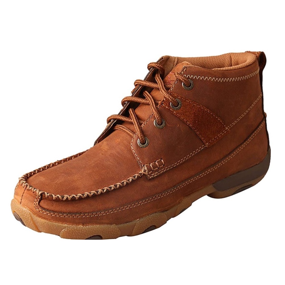 Twisted X Leather Driving Moccasins Oiled Saddle Chukka Shoes Size 8.5